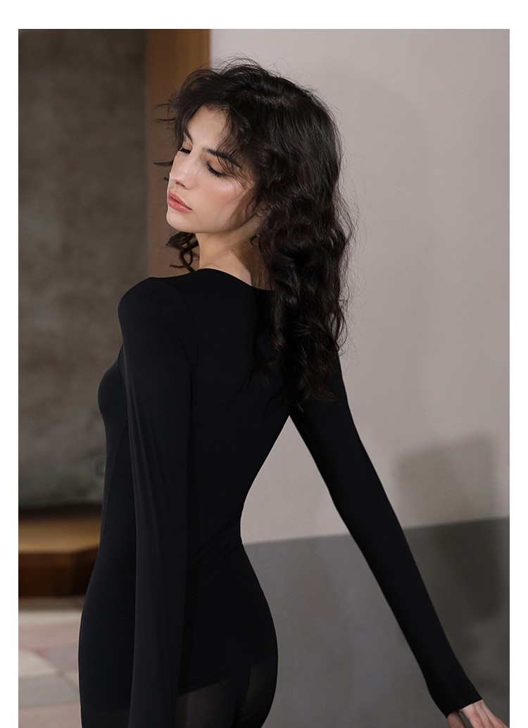 Ultra Thin Self Heating Thermal Underwear Women Super Elastic Long Johns Set